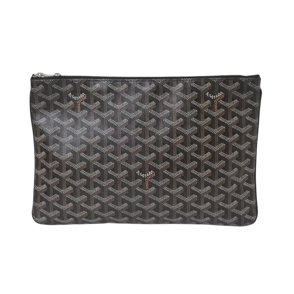Goyard Clutch Senna Bag Black Leather